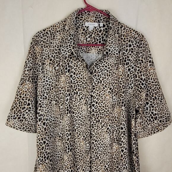 Chicos Zenergy cheetah print UPF bungee dress Size XL Travel Active Casual - Picture 7 of 15